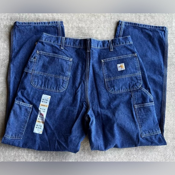 Carhartt FRB13 DNM FlameResistant Carpenter JeansWorkwear Sz 38 W X 32 LNWT - Picture 2 of 5